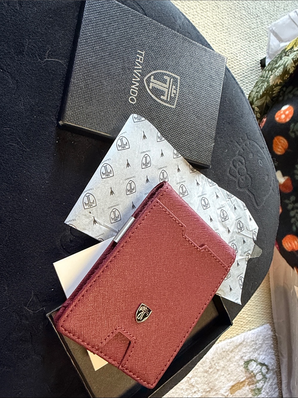 Travando Burgundy Card & Key Holder Wallet for Men